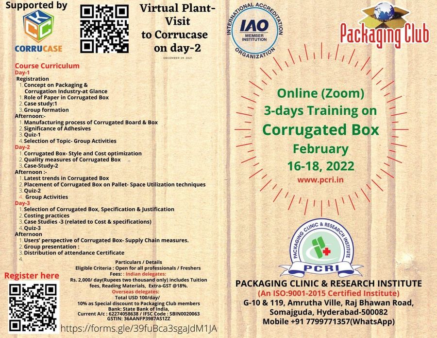 Poster: Corrugated Box, 3-Day Training