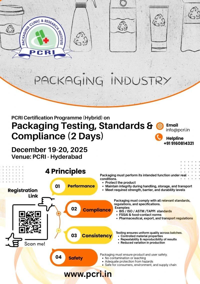 Poster: Packaging Testing, Standards and Compliance