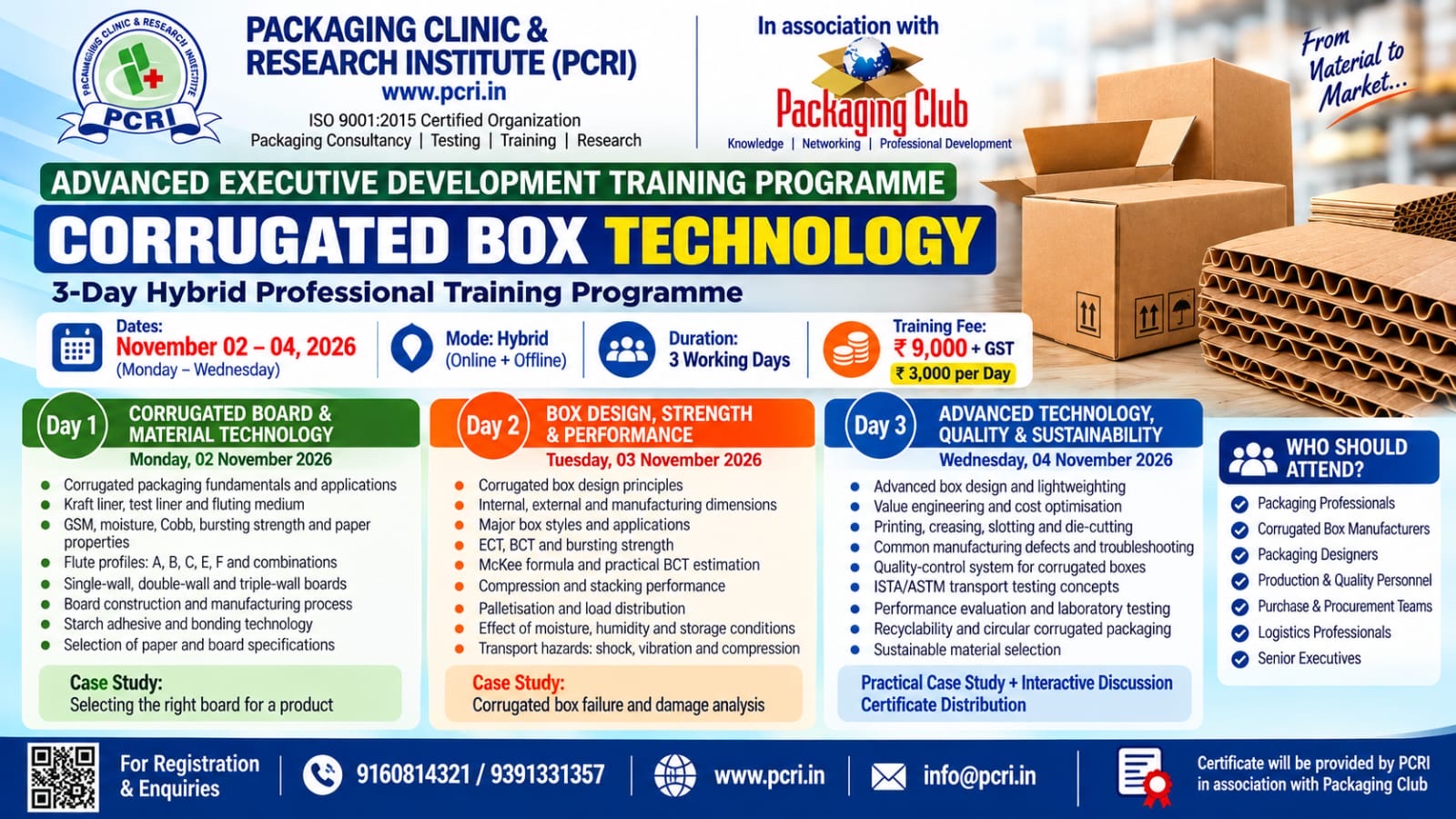 Programme flyer: Corrugated Box Technology, 2 to 4 November 2026